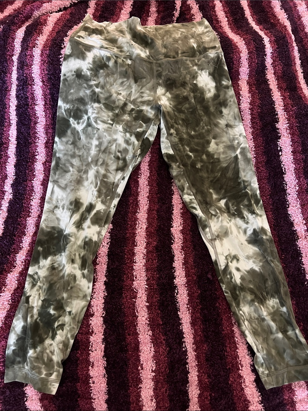 lululemon athletica Olive Green Tie-Dye Leggings